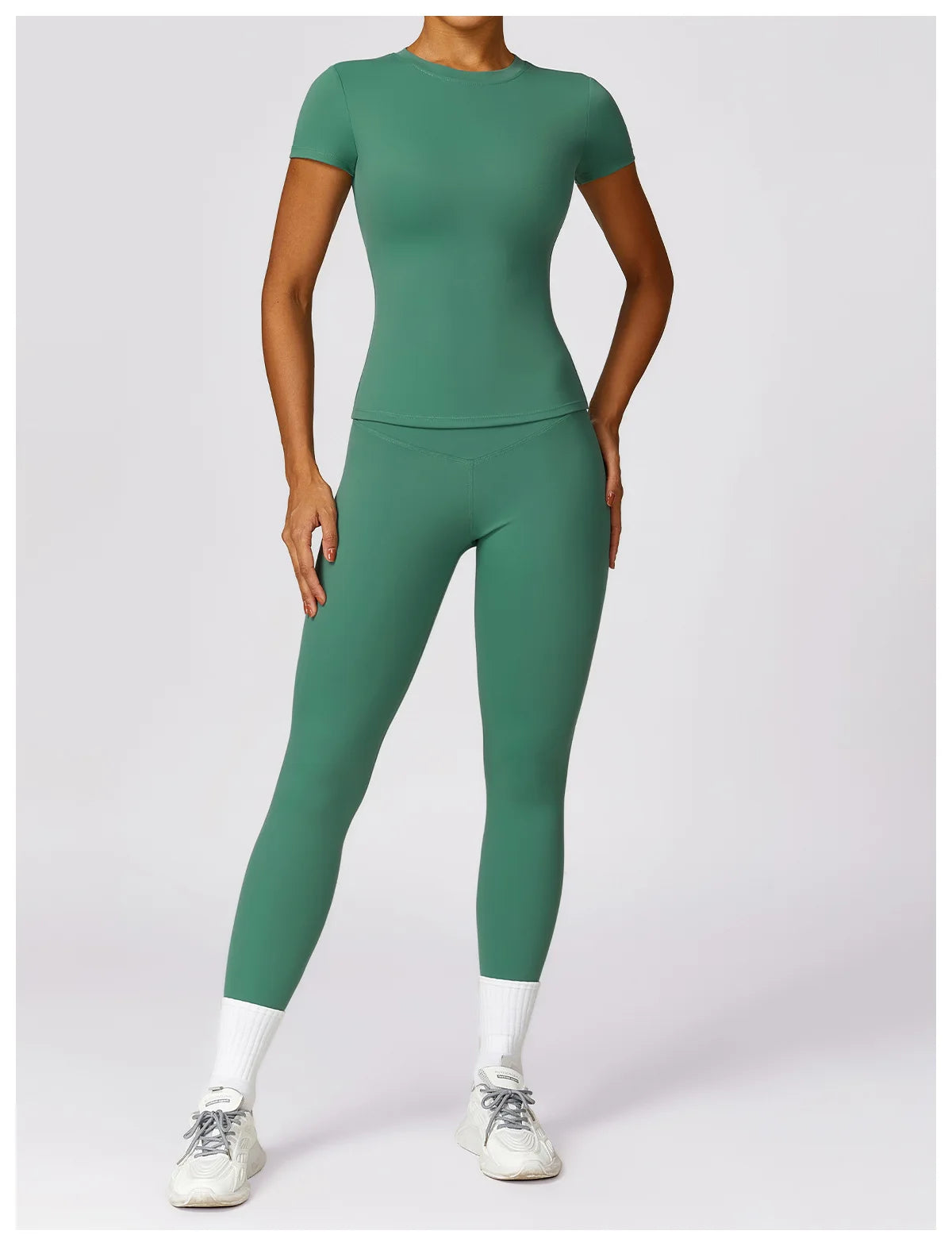 YogaFit Duo: High-Waist Crop & Leggings set