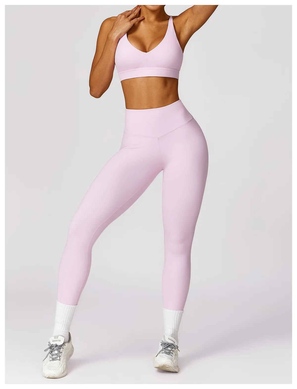 YogaFit Duo: High-Waist Crop & Leggings set