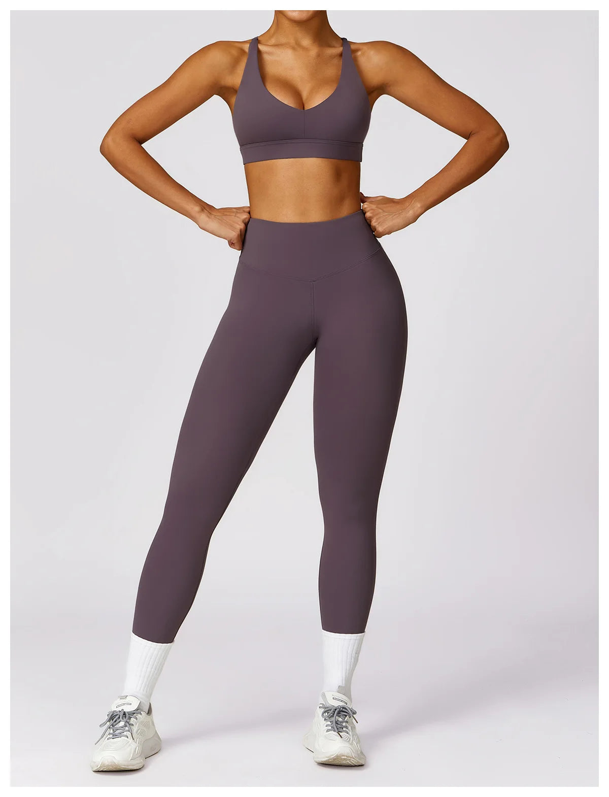 YogaFit Duo: High-Waist Crop & Leggings set