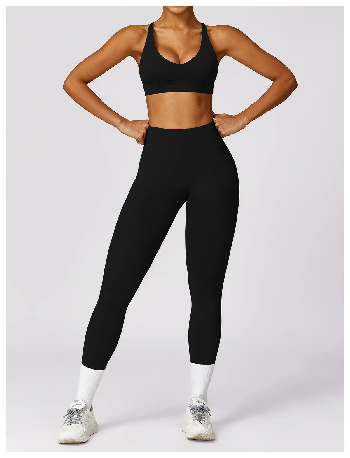 YogaFit Duo: High-Waist Crop & Leggings set